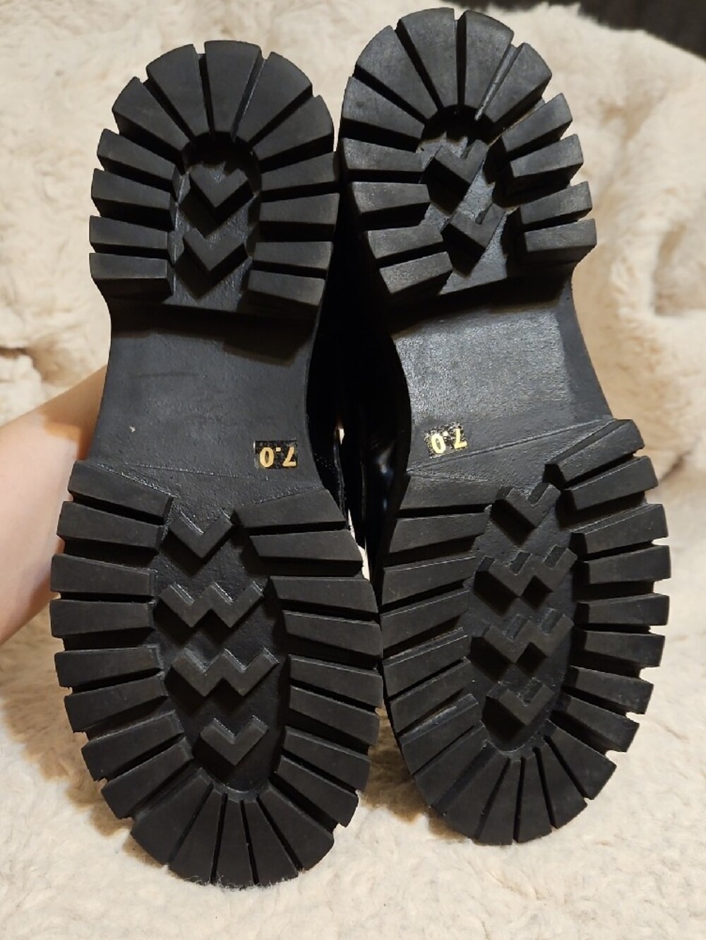 Steve Madden Black Patent Loafers with Gold Buckle - Picture 7 of 7